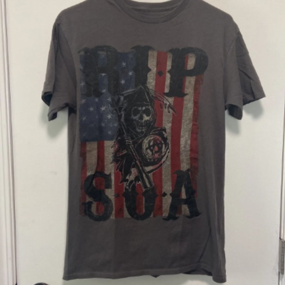 Sons of Anarchy Mens T-Shirt Gray Size Medium